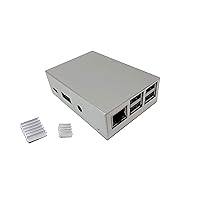 Aluminum Raspberry Pi 3 Model B B+ Case with Heatsinks - Silver (RAS-PCS03-SL)