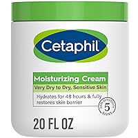 Body Moisturizer, Hydrating Moisturizing Cream for Dry to Very Dry, Sensitive Skin, NEW 20 oz, Fragrance Free, Non-Comedogenic, Non-Greasy (Packaging May Vary)