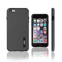 Smooth Armor Hard Plastic Case for Apple iPhone 6 and 6S. Rugged Dual Layer Protective Cover. Black/Grey