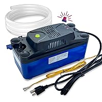 1/30 HP 132 GPH 20ft Max Head HVAC Condensate Pump, 110V/240V w/Automatic Safety Switch, Removal Drain Pump for Air Conditioner, Dehumidifier, Ice Maker, Furnace, AC unit