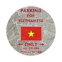 50 Pieces Parking for Vietnamese Only Vinyl Decal Sticker Vietnamese Flag Vinyl Stickers Peel and Stick Sticker Vinyl Stickers for Laptop Skateboard Phone Computer Luggage 4inch