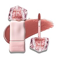 Velvet Lip Gloss, Softening with Hyaluronic Acid Lip Tint, Non-Sticky Matte Finish Lip Tint Gloss, V02 Pink Crush, Limited-edition