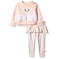 baby-girls Baby Infant Girls 2 Piece Ruffle Sweatshirt SetLayette Set