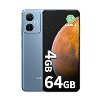FreeYond F9 (2023) 4GB + 64GB/1TB Expandable, Mobile Phone Cheap Without Contract, 8 Core Processor, 5000 mAh 6.52 Inch HD+ Display, Android 12 Smartphone 4G, 13MP AI Camera, Face ID/Dual SIM, Blue