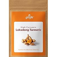 Go-Yogik Lakadong Turmeric with Curcumin 9% powder | 1lb | Lab Tested, Raw,Direct from India | Gluten Free | No Additives | Organically grown in Himalaya