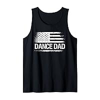 Funny Dance Dad American USA Flag Tank Top