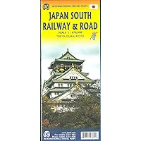 Japan South Railway & Road Map 1:670 000 waterproof (English and French Edition)