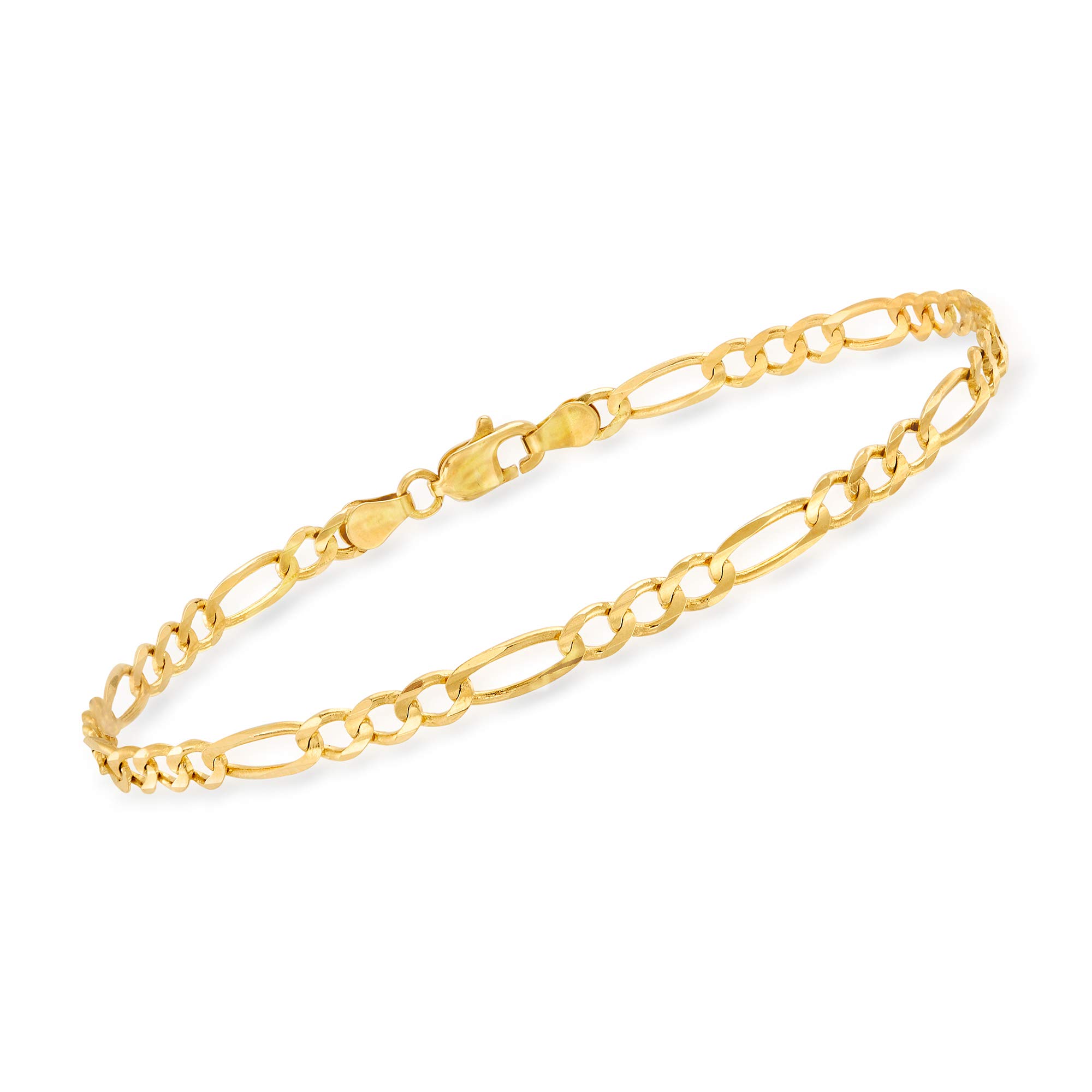 Ross-Simons Men's 14kt Yellow Gold Figaro-Link Bracelet. 8 inches