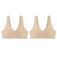 Hanes Women's Wireless Bra with Cooling, Seamless Smooth Comfort Wirefree T-Shirt Bra