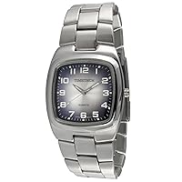 Timetech Men's Denim Blue Sunray Dial with Adjustable Metal Bracelet Watch