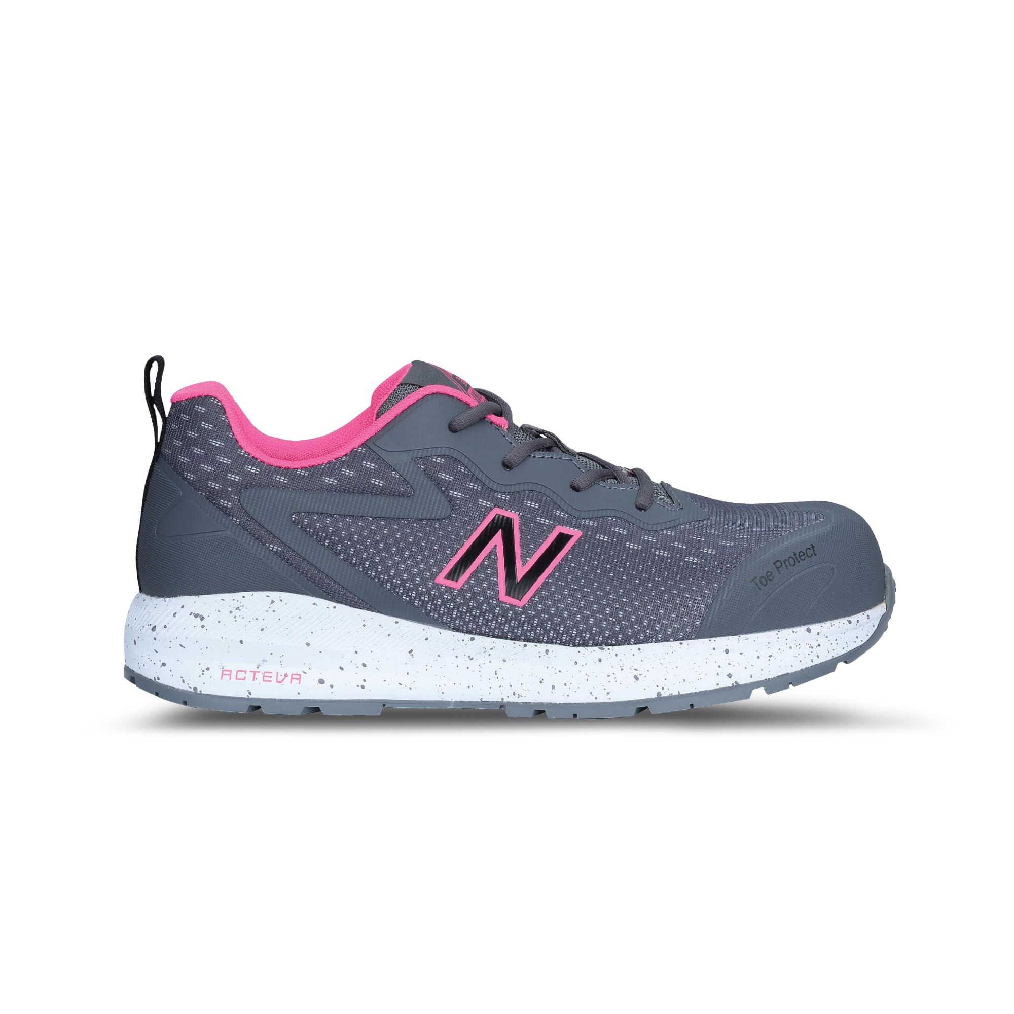 New Balance Women's Composite Toe Logic Industrial Boot, Grey/Pink, 8.5 Wide