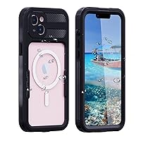 iPhone 14 Plus Waterproof Case with Screen Protector, Full Body Heavy Duty Protection Magnetic Case, Shockproof, Dustproof, Snowproof Case for iPhone 14 Plus 6.7 Inch 2022 (Black)