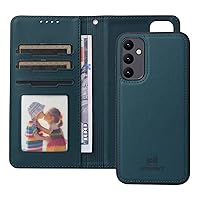 Cell Phone Case Wallet Compatible with Samsung Galaxy A24 4G Wallet Case Detachable Back Case with Card Holder/Wrist Strap, PU Leather Flip Folio Case with Magnetic Stand Shockproof Phone Cover ( Colo