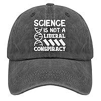 Science is Not A Liberal Conspiracy Caps Youth Golf Hat Pigment Black Hats for Men Baseball Cap Gifts for Grandma Workout Cap