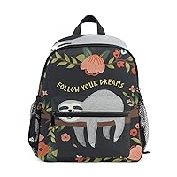 Kids Backpack Sloth Follow Your Dreams Nursery Bags for Preschool Children