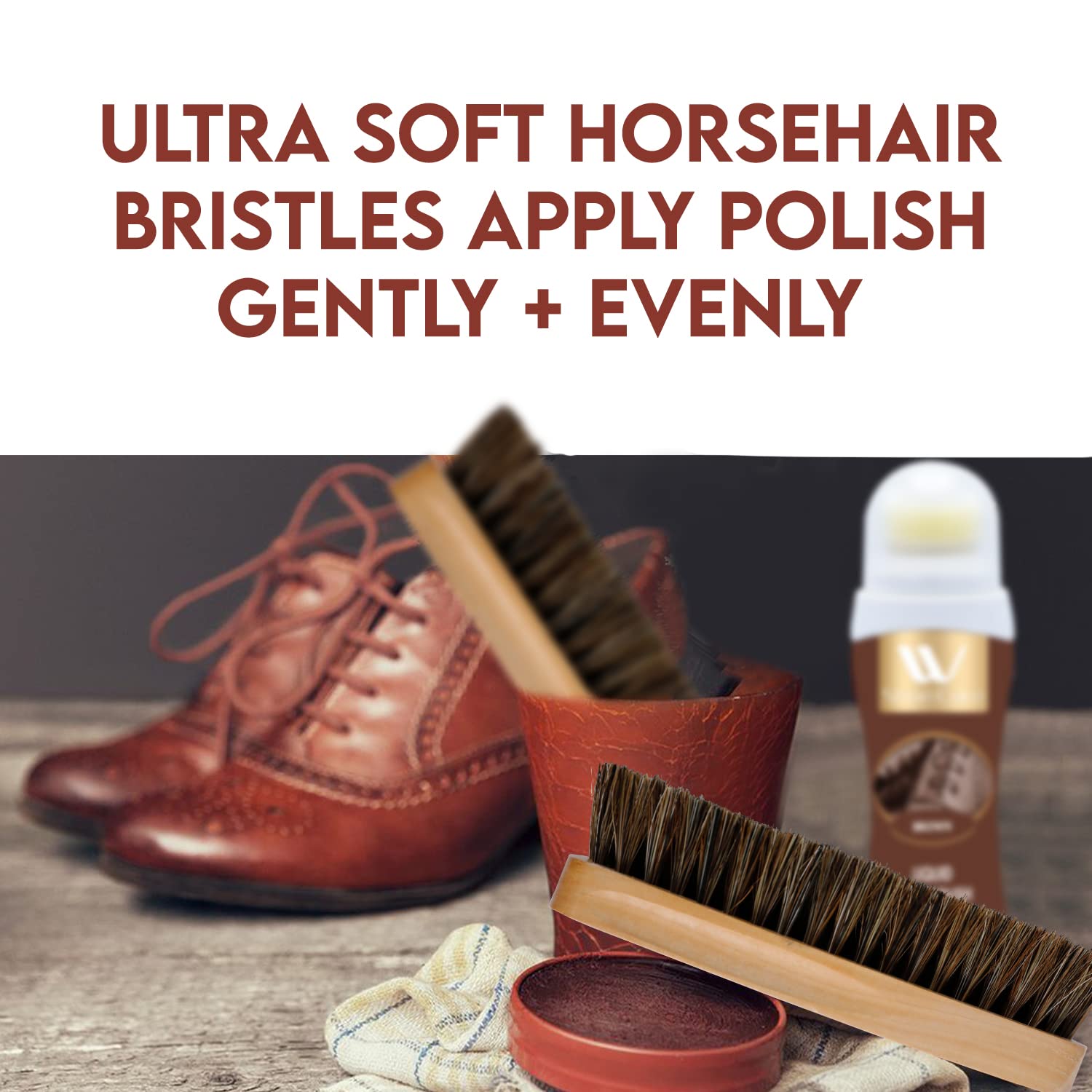 Himalayan Glow Shoe Cleaner, Pack of 2, Horse Hair Boot Brush