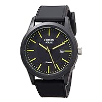 Lorus Men's Analogue Quartz Watch 32018576, black, Strap.