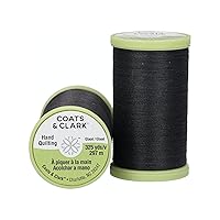 Coats Thread & Zippers Dual Duty Plus Hand Quilting Thread, 325-Yard, Black