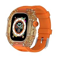 For Apple Watch band 8 Ultra 49mm watch band transparent case