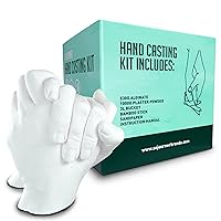 Hand Casting Kit - Perfect Keepsake Gift for Couples, Family & Kids - Hand Mold Kit for Any Wedding, Anniversary or Holiday - DIY Craft Plaster Kit for Girlfriend, His, Hers, Wife & More