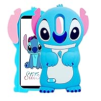 Cases for LG Stylo 4, LG Stylus 4 Plus, LG Q Stylus Case Cute Lilo Stitch 3D Cartoon Soft Silicone Animal Rubber Shockproof Anti-Bump Protector Girls Kids Boys Gifts Cover for LG Stylo 4