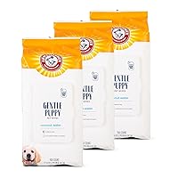 Arm & Hammer for Pets Gentle Puppy Bath Wipes, Coconut Water | All Purpose Puppy Cleaning Wipes Remove Odor & Refresh Skin for Pets | Gentle Tearless Pet Wipes 100 Count, 3 Pack