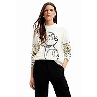 Desigual Women's Mickey Mouse Embroidered Pullover