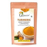 Grenera Turmeric Powder 8.8 ounce (250 gram), Organically Grown Turmeric with High Curcumin (Min.5%) Content, High Strength Lakadong Turmeric Root Powder