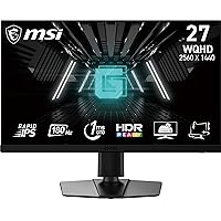 MSI G272QPF E2 27-inch 2560 x 1440 (QHD) Computer Monitor, 180Hz, Adaptive-Synch, HDMI, DisplayPort, VESA Mountable, Tilt, Height Adjustable, Speaker, 1ms, Black