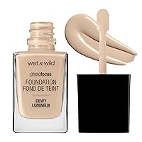 wet n wild Photo Focus Dewy Liquid Foundation Makeup, Shell Ivory ('Packaging may vary)