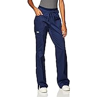 Cherokee Women Scrubs Pants with Contemporary Fit, Low Rise, Flare Leg Bottoms with 6 Pockets 24001P
