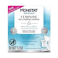 Monistat 7 Day Yeast Infection Treatment with 7 Miconazole Applications Maintain Feminine Wipes with Boric Acid, 12 Count