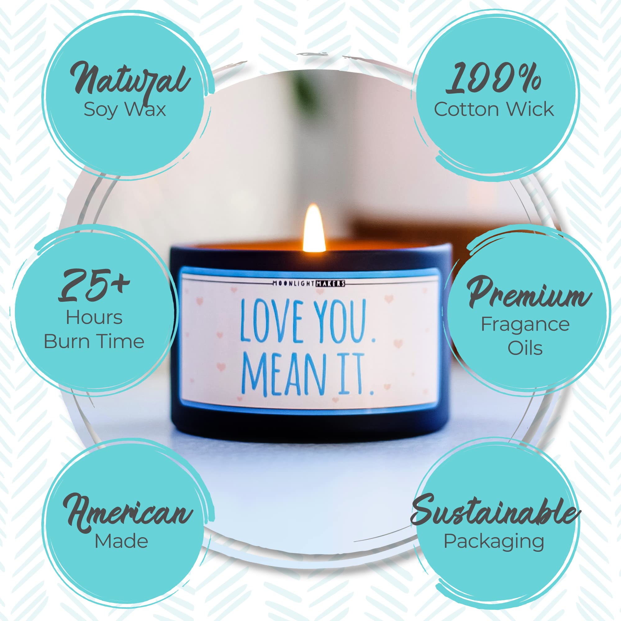 Moonlight Makers Look At You All Smart And Stuff Candle, Frosted Juniper Scented Handmade Candle, Natural Soy Wax Candle, 25+ Hour Burn Time, 8oz Tin