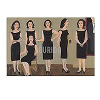 GURIDO Artist Alex Katz Painting Art Poster Simple Poster (4) Canvas Poster Wall Art Decor Print Picture Paintings for Living Room Bedroom Decoration Unframe-style 12x08inch(30x20cm)