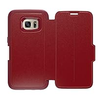 OtterBox STRADA SERIES Leather Wallet Case for Samsung Galaxy S7 - Retail Packaging - RUBY ROMANCE (FLAME RED/FLAME LEATHER)