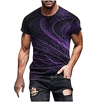 Tshirts Shirts for Men Casual Summer Fashion Short Sleeve Round Neck 3D Print Tee Workout Shirt Outdoor Camping Tops