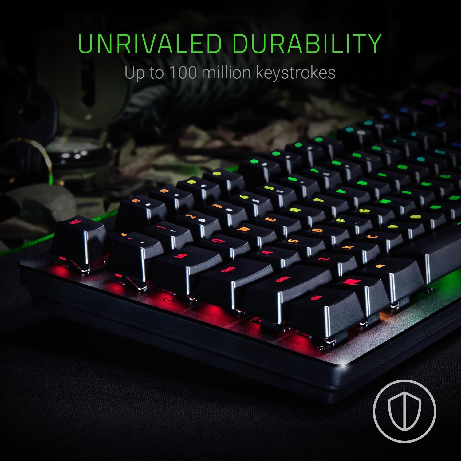 Razer Huntsman Gaming Keyboard: Fast Keyboard Switches - Clicky Optical Switches - Customizable Chroma RGB Lighting - Programmable Macro Functionality - Classic Black