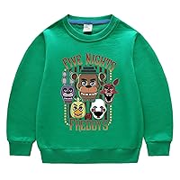 Little Kids Round Neck Hoodies Five Nights at Freddy's Long Sleeve Tops,Classic Novelty Sweatshirts for Boys,Girls