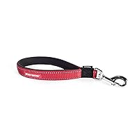 EzyDog Neo Mongrel Short Dog Leash for Large Dogs - Reflective Stitching for Nighttime Safety with a Heavy Duty Snap Hook for Comfort and Control - Add an Extension for a Full Size Leash (Red)