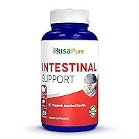 NusaPure Intestinal Support for Humans (Non-GMO), Wormwood, Garlic, Black Walnut Hull, 60 Capsules