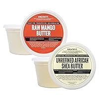 Unrefined African Shea Butter 16oz & Raw Mango Butter 16oz Set