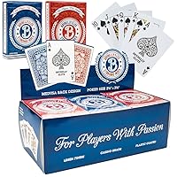 1 Dozen Elite Medusa Back Premium Poker Playing Cards - 6 Blue & 6 Red Decks!