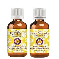 Deve Herbes Pure Sweet Wormwood Essential Oil (Artemisia annua) Steam Distilled (Pack of Two) 100ml X 2 (6.76 oz)