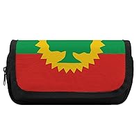 Flag of The Oromo Liberation Front Pencil Case Large Capacity Pencil Pouch Aesthetic Pen Bag Stationery Organizer for Office