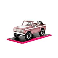 Pink Slips 1:24 W3 1973 Ford Bronco Die-Cast Car w/Base, Toys for Kids and Adults(Metallic Pink)