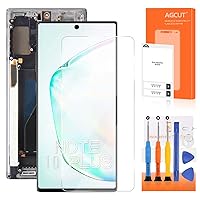 OLED for Samsung Galaxy Note 10 Plus LCD Screen Replacement for Samsung Note 10 Plus LCD Display SM-N975F SM-N975U LCD Digitizer Touch Assembly Black with Frame (Support Fingerprint,No Curved Edges)
