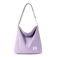 KALIDI Corduroy Tote Bag for Women Casual Zipper Tote Handbag Large Crossbody Hobo Shoulder Bag Work Fashion Women Purse