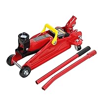 BIG RED Hydraulic Trolley Service Lift Jack/Portable Floor Jack with Special Slow Release and Blow Mold Carrying Storage Case : 2 Ton (4,000 lb) Capacity, Red,T82012GS