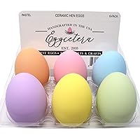 Ceramic Nest Eggs 6-Pack (Pastel)