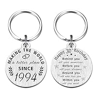 30th Birthday Gifts for Women Men, 30 Year Old Birthday Keychain, Born in 1994 Gifts, 1994 Birthday Decorations